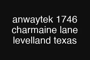 anwaytek 1746 charmaine lane levelland texas